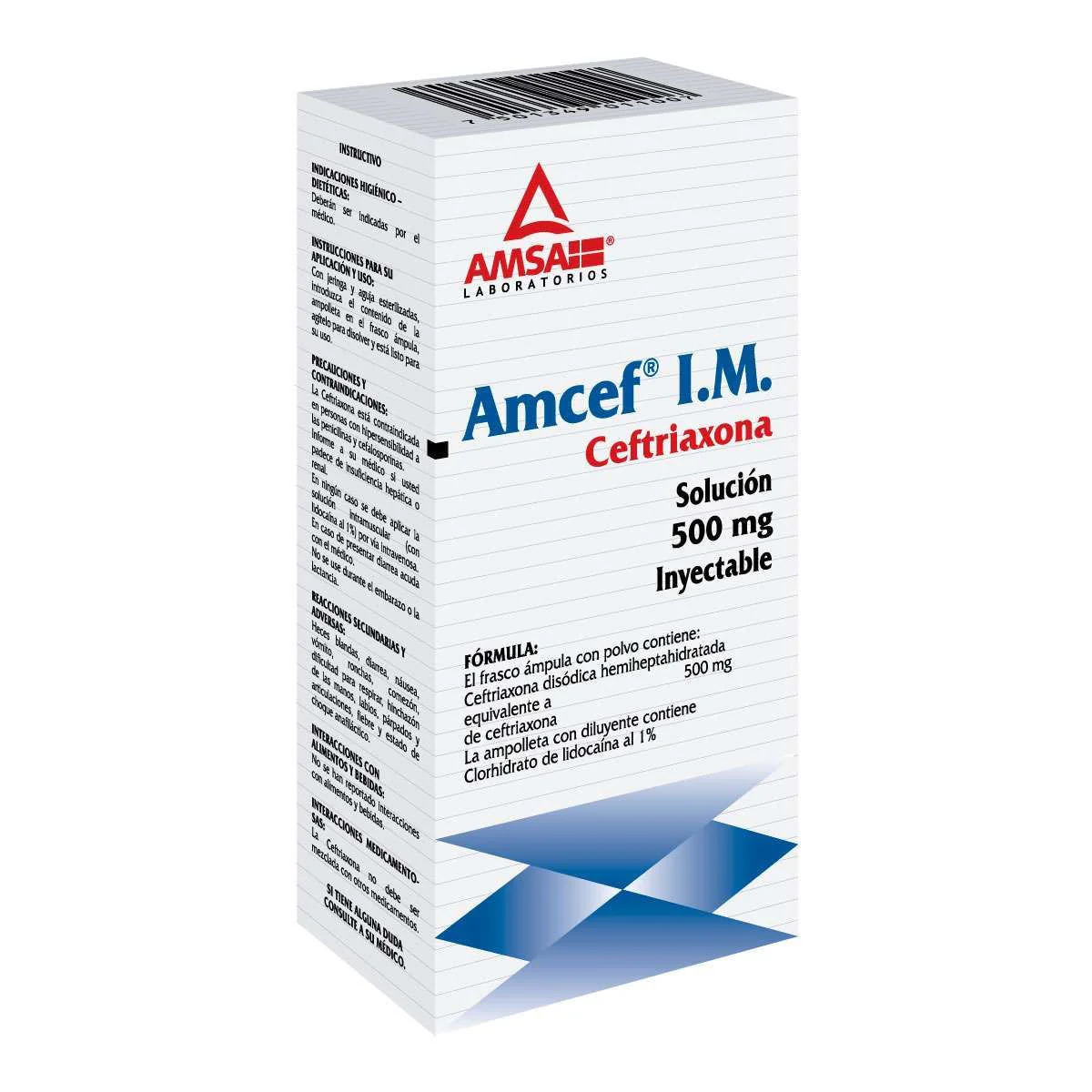 Amcef 500 Mg Im Fa 2 Ml
